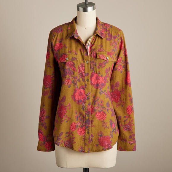 Sundance Floral Joy Top Sz XL Button Down - Picture 1 of 7